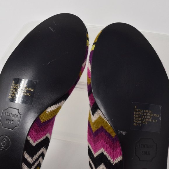 Missoni Target Chevron Zig Zag Ballet Flats NWOT 6 Ballerina Boho Shoe - Picture 10 of 11
